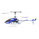 3CH RC Helicopter Metal Alloy With Flash Light Airplane Radio Remote Control Helicopters Toy(Blue)(YX02657NB)