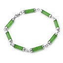 mooie 925 sterling zilver met jade decoratie geplatineerd armband (0801 tot 10,548)