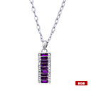 8GB Crystal Sapphire Style USB Flash Drive Necklace (Silver)