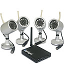Baby Monitor-USB and TV Receiver 4 Cameras for Night Vision