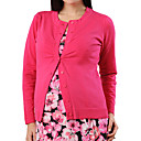Shirring Buttons Long Sleeves Round Neckline Cashmere Sweater / Maternity Wear (FF-1005BF010-0681)