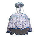 idyllique style pendentif bleu tissu floral (0925-c932b)