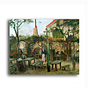 Stretched Canvas Handmade Pleasure Gardens at Montmartre,c.1886 Painting by Vincent Van Gogh  0192-YCF103190