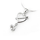 mooie 925 sterling zilver met cz zirconia decoratie geplatineerd hanger (0801 tot 11287)