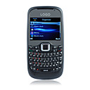 W200 dual quad band metal java fotocamera copertura WCDMA (3G) della tastiera QWERTY del telefono cellulare nero (2GB TF card) (sz04581472)