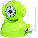 6 couleurs en option sans fil mpeg4 caméra pan-tilt ip internet / webcam avec éclairage automatique IR-LED (xhs001)
