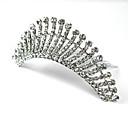 aleación de cristales de alta calidad magnífica austríaco claro plateado tiara nupcial de la boda (0986-jly-tiara03)