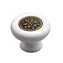 Antique Brass Ceramic Cabinet Knobs (Pack of 10) (0768-072-AE)