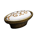 Antique Brass Ceramic Cabinet Knobs (Pack of 10) (0768-805-16G)