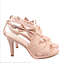 Top Quality Real Leather Upper High Heels Platform With Bowknot Special Occasion Shoe/ Fashion Shoe (0985-K654)