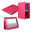 2-in-1 Protective Leather Carrying Case + Movie Stand for Apple 9.7" iPad(Rose)