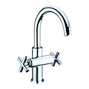CLEARANCE -Two Handles Chrome Centerset  Bathroom Sink Faucet 1033-JF-8236-A