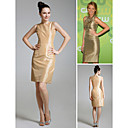 Serena Sheath/ Column Jewel Knee-length Taffeta Gossip Girl Fashion/ Cocktail Dress (FSH0170)