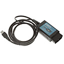 OBDII USB Car Diagnostic Cable - Black + Blue (DC 12V)