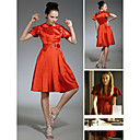 Blair A-line V-neck Knee-length Satin Cocktail/Homecoming/Gossip Girl Fashion Dress  Season 1 (FSH0011)