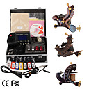 damas de première qualité fabriqués à la main tatouage 3 machines kit avec alimentation supérieure conduit (ly090)
