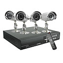 Security Camera DVR Kit with 4 Cameras and Surveillance Recorder