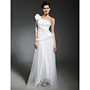 A-line One Shoulder Floor-length Tulle Evening Dress inspired by Kirsten Dunst
