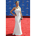 Trumpet/ Mermaid One Shoulder Sweep/ Brush Train Elastic Satin Chiffon Emmy/ Evening Dress (WSH04172)