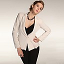 design épaule plissé double couche manches ourlet long blazer ajustement de revers / blazers pour femmes (ff-d-bi0736201)