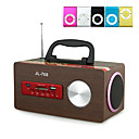 tf leitor de cartão mp3 player e cartão de venda de madeira falante leitor combo - Rádio FM / luar levou (JL-700)