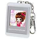 1.5" LCD Rechargeable Digital USB Photo Frame Keychain with 8M Memory for 140 Photos (Silver)