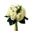 Elegant Silk Rose With Chiffon Decoration Round Wedding Bouquet/ Bridal Bouquet