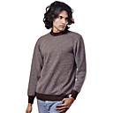 PURE CASHMERE / Diagonal Square Long Sleeves Round Neckline Pure Cashmere Sweater / Men's Cashmere Sweaters (FF-C-BI0736832)