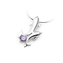Shining Zircon And 925 Sterling Silver With Platinum Plated Pendant (0801-HT168-169)
