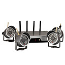 2.4Ghz 4-Channel Real Time Wireless Receiver with 4x Wireless Camera
