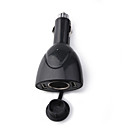 Car Cigarette Powered Dual USB Adapter/Charger with Extra Cigarette Power Socket (AC 12V/24V)