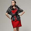 Feather Decoraed Sweater Cape / Women's Outerwears (FF-A-BK0997001)