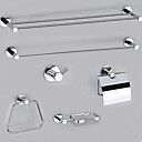 elegantie heldere nikkel 6-delige badkamer accessoire set (0605-0507 +0501 +0505 +0511 +0510 +0506)