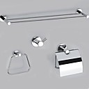 elegantie heldere nikkel 4-delige badkamer accessoire set b (0605-0507 +0501 +0505 +0511)