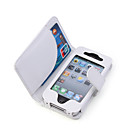 Custodia in pelle PU Premium per iPhone 4 - Bianco