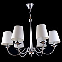 6-light Bright Chrome  Chandelier With Fabric Lamp Shade (1069-J9814-D6)