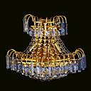 3-luce k9 cristallo color oro brillante wall sconce cromo (1069-j9868-B3)