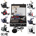 Kit de Tatouage Pro 8 de la puissance des fusils pointe de la peau des aiguilles d'alimentation en encre