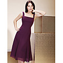 A-line Square Knee-length Chiffon Bridesmaid/ Wedding Party Dress