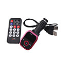 lcd auto mp3/mp4-speler fm transmitter met ir afstandsbediening-2G roze