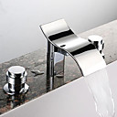dos manijas de cromo generalizada bañera grifo cascada 1039-m3058
