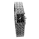 Japanese Quartz Rectangular Face Women's Watch With Crystals
