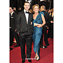 Taft Mantel / Spalte V-Ausschnitt asymmetrische Abendkleid von Lynn Harless bei der 83. Oscar (fsm1104233) inspiriert