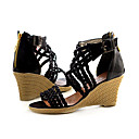 PU tomaia in pelle sandali con tacco alto scarpe cerniera cinturino / moda (0.987 fanss-f318)