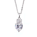 mode-cz zirconia en messing met platina plated hanger (0801-hyp0040)