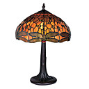 16 Inch Tiffany-style Yellow With Dragonfly Pattern Table Lamp (0835-G161467B)