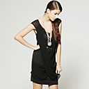 TS Shoulder Perspective Design Sleeveless Dress