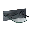 Oil Rubbed Bronze Waterfall Bathroom Sink Faucet (Wall Mount)