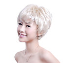Lace Front Short Top Grade Quality Synthetic White Curly Hair Wig
