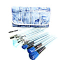 neue 12 Stück Wolle Make-up Pinsel mit freiem Fall blau (zwei Farben) (ts008) eingestellt